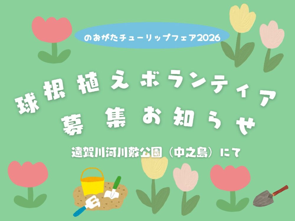 【11/19(水)～】<br>チューリップ球根植えボランティア募集